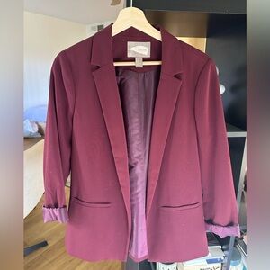 Forever 21 Purple Tailored Blazer with Notched Lapels